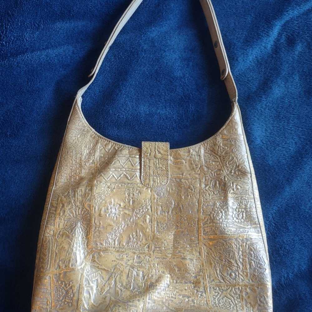 Vintage 80s 90 gold brahmin bag - image 2