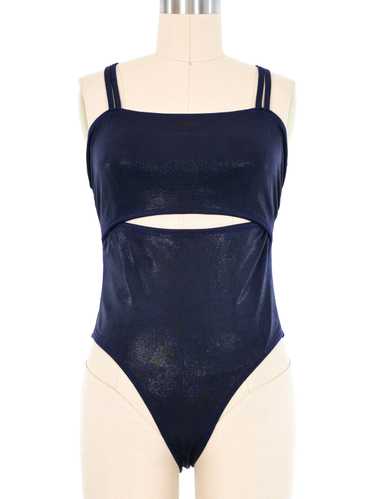 Versace Metallic Cutout Swimsuit