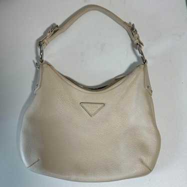 PRADA leather bag in white. - image 1