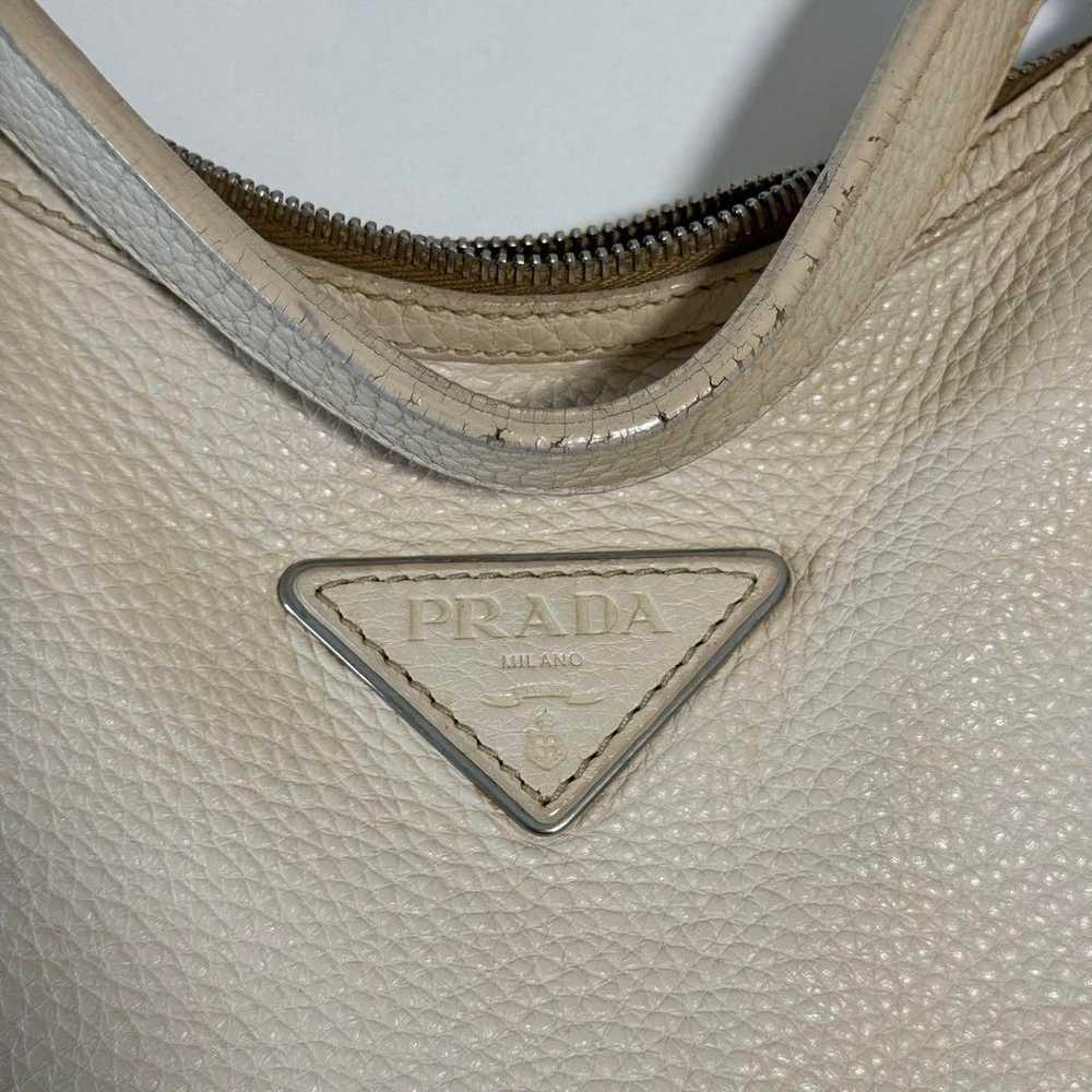 PRADA leather bag in white. - image 3