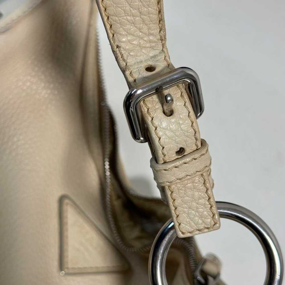 PRADA leather bag in white. - image 4