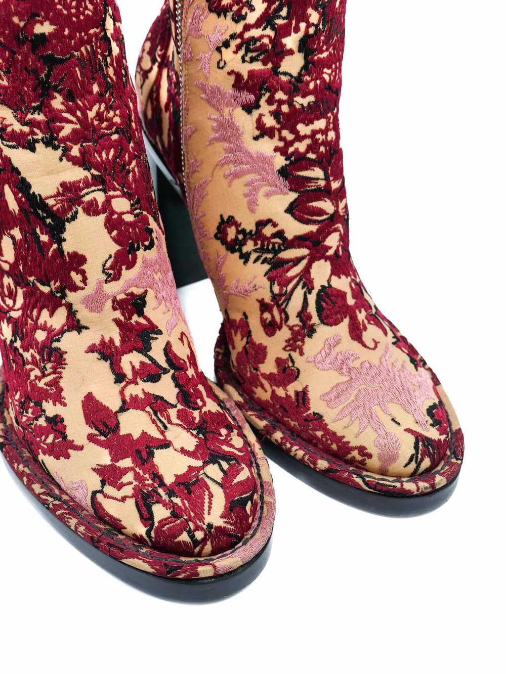 Ann Demeulemeester Floral Brocade Boots, 38 - image 3