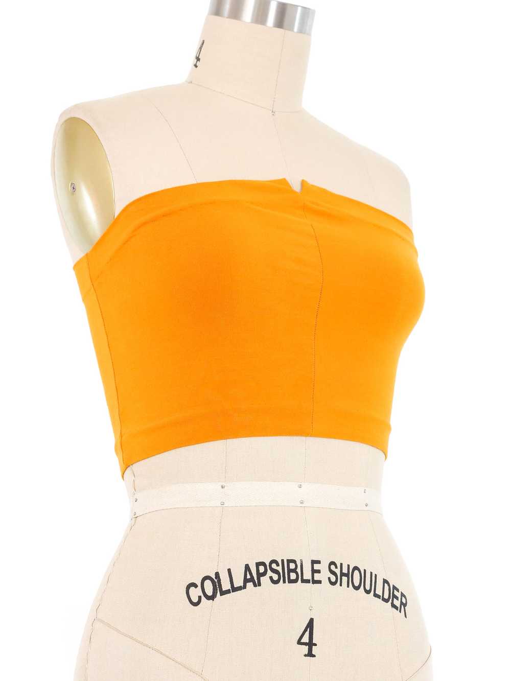 Romeo Gigli Pumpkin Jersey Tube Top - image 3