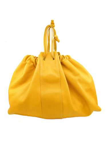 Bottega Veneta Mustard Marco Polo Drawstring Bag