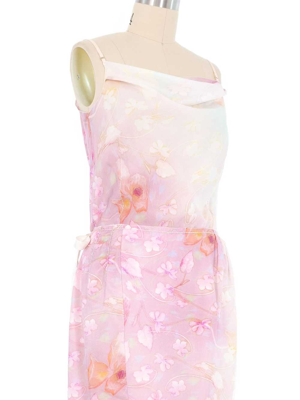 Nina Ricci Floral Silk Dress - image 2