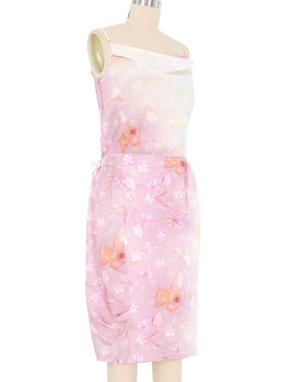 Nina Ricci Floral Silk Dress - image 3