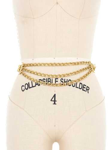 Goldtone Swag Chain Stretch Belt - image 1