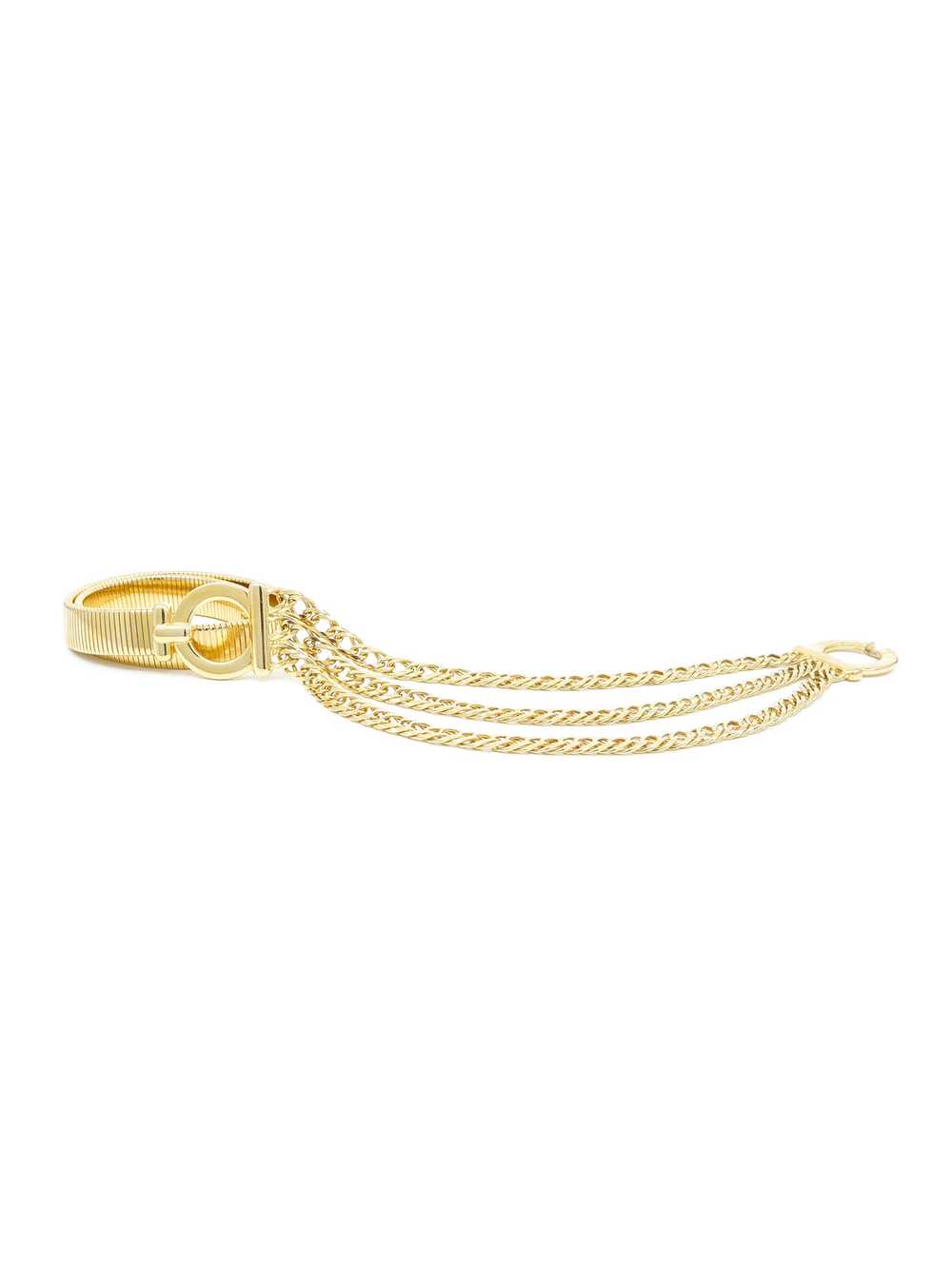 Goldtone Swag Chain Stretch Belt - image 4