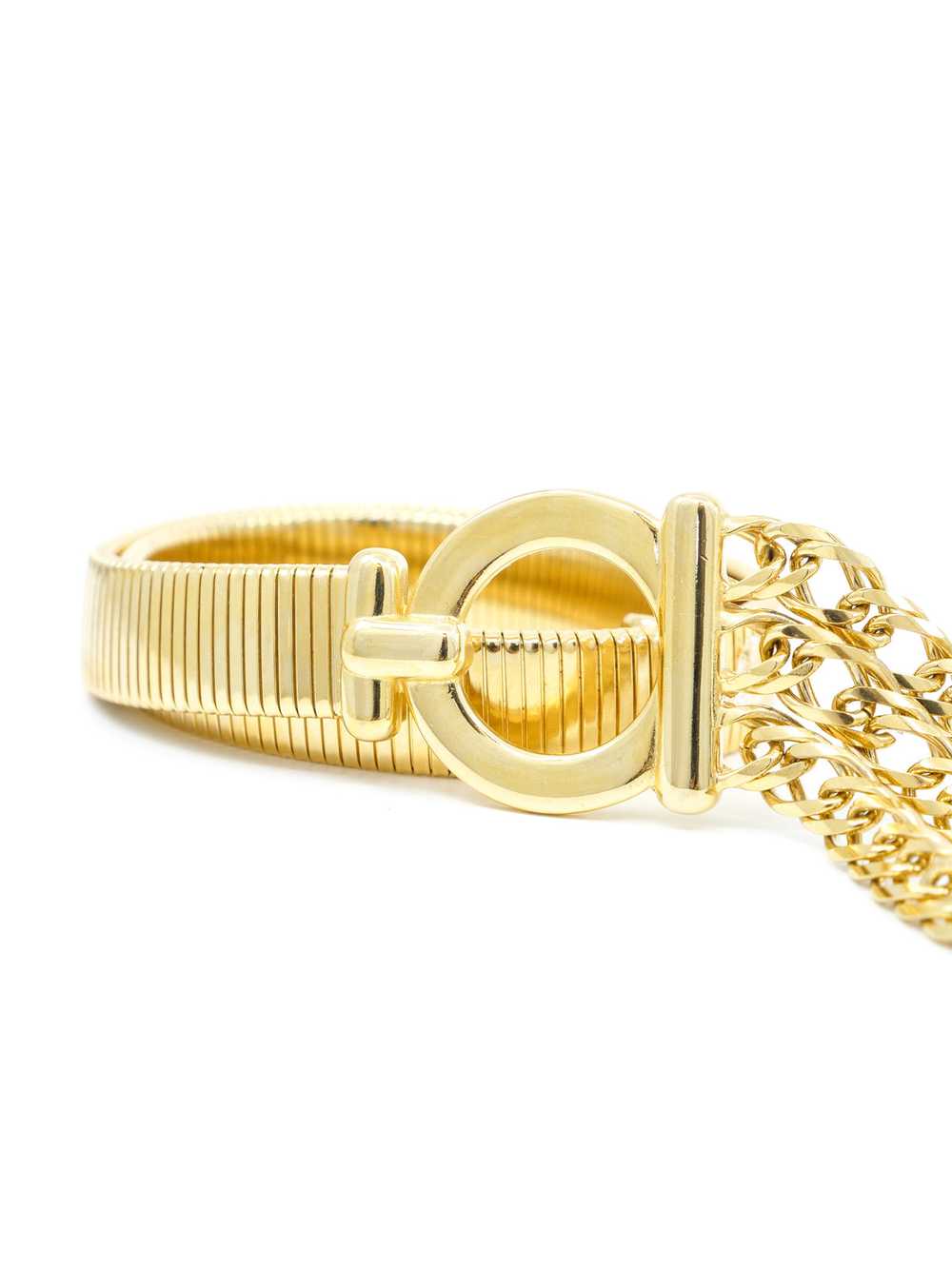 Goldtone Swag Chain Stretch Belt - image 5