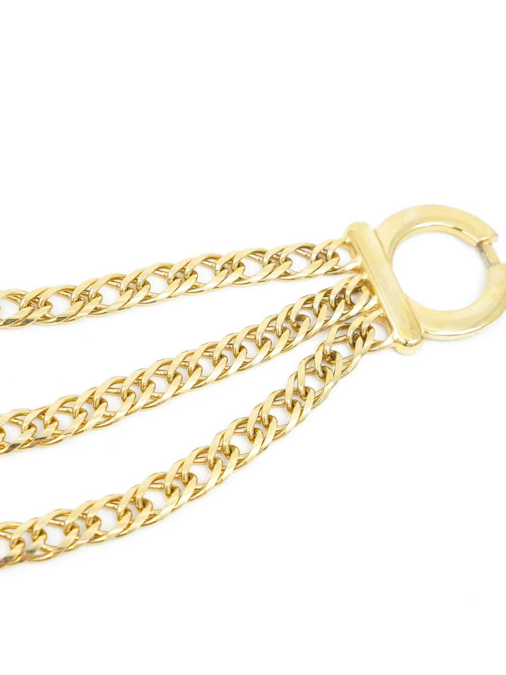 Goldtone Swag Chain Stretch Belt - image 6