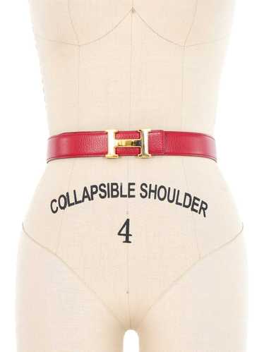 Hermes Mini H Red Reversible Belt - image 1