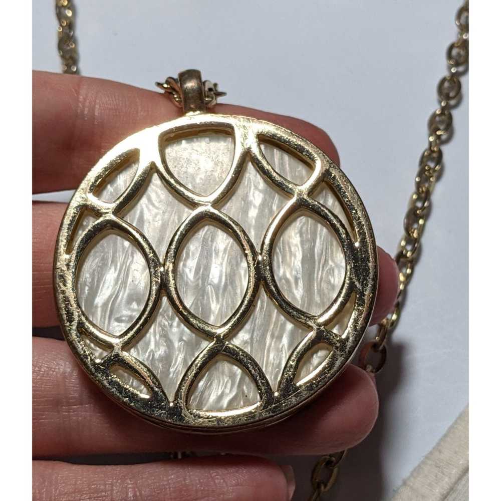 Other Charter Club Gold Lattice Medallion Necklace - image 1