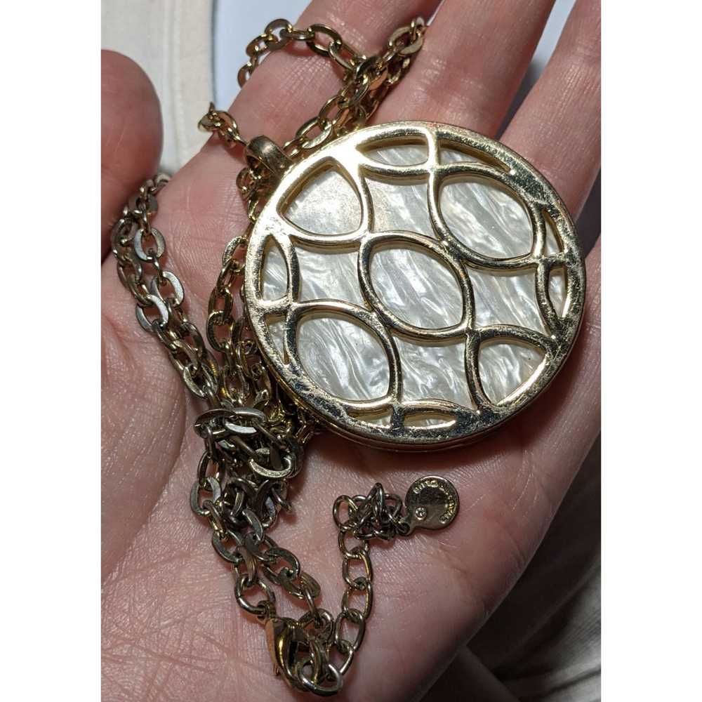 Other Charter Club Gold Lattice Medallion Necklace - image 6