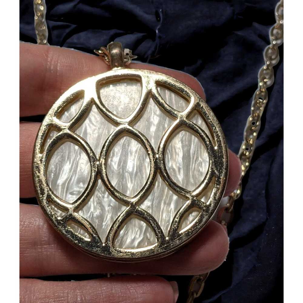 Other Charter Club Gold Lattice Medallion Necklace - image 7