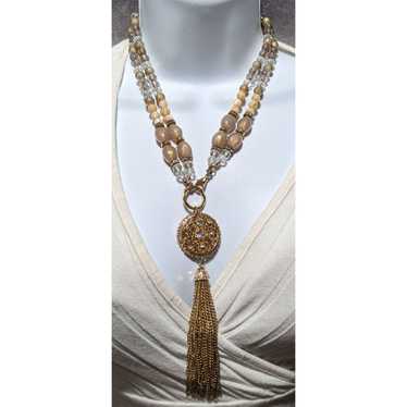 Other Beaded Glam Tassel Necklace - image 1