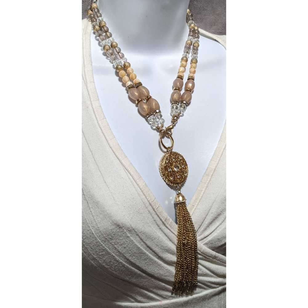 Other Beaded Glam Tassel Necklace - image 2