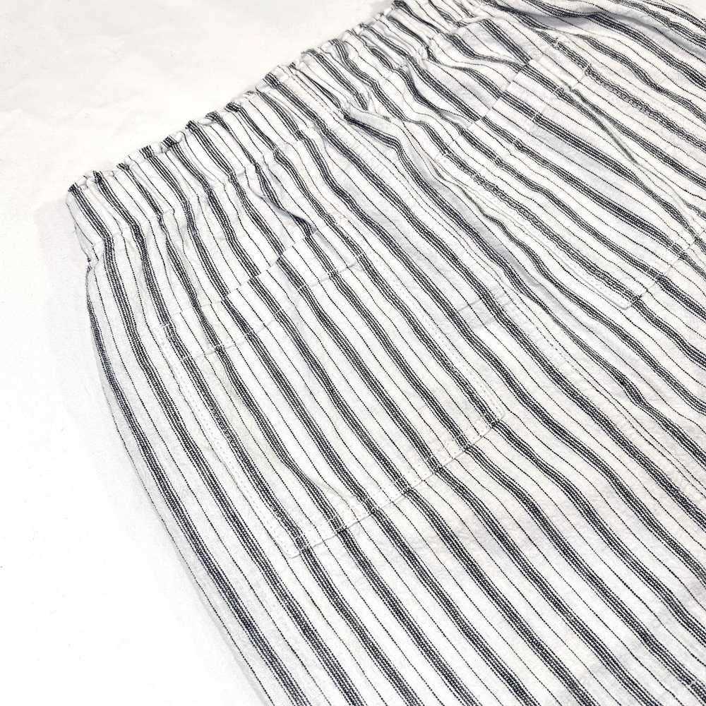 Loft White Blue Striped W/ Button Accent Skirt Lo… - image 6