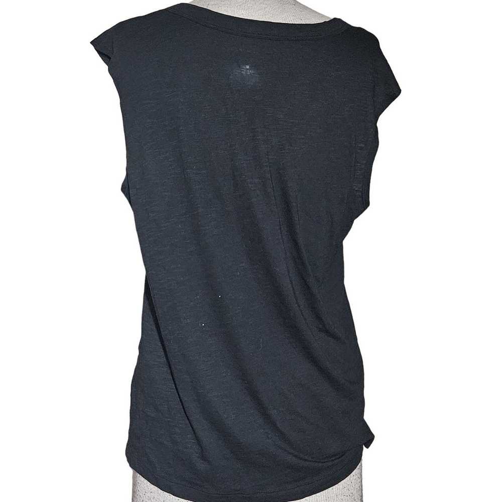 Banana Republic Black Cotton Blend Malibu Tee Siz… - image 2