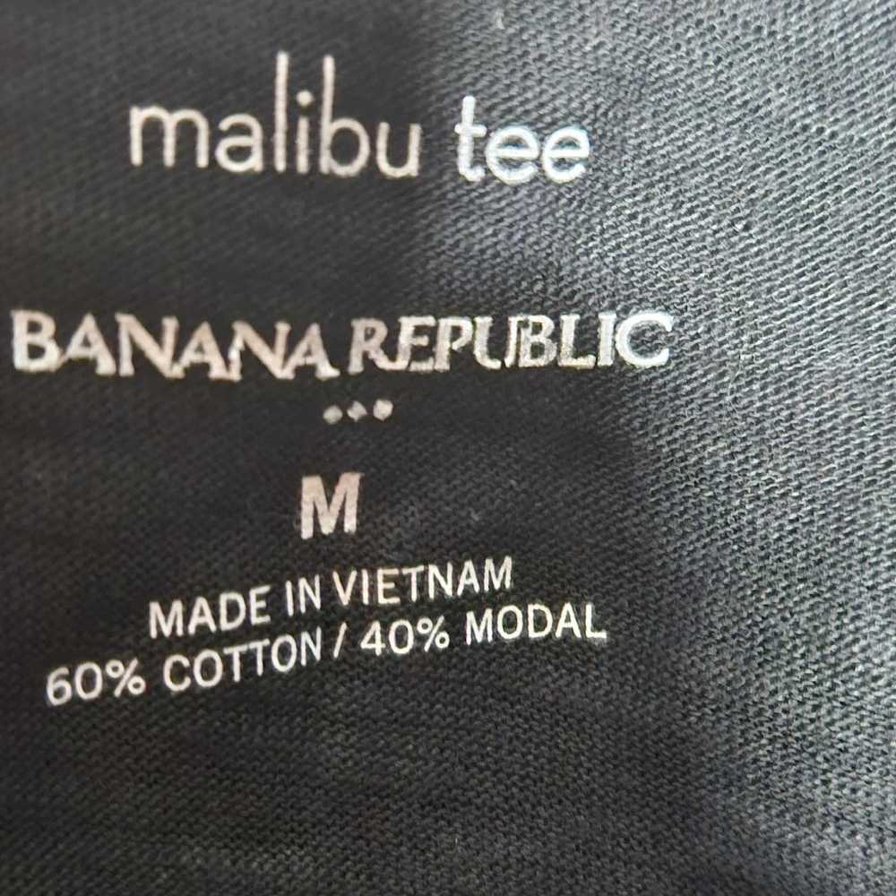 Banana Republic Black Cotton Blend Malibu Tee Siz… - image 3