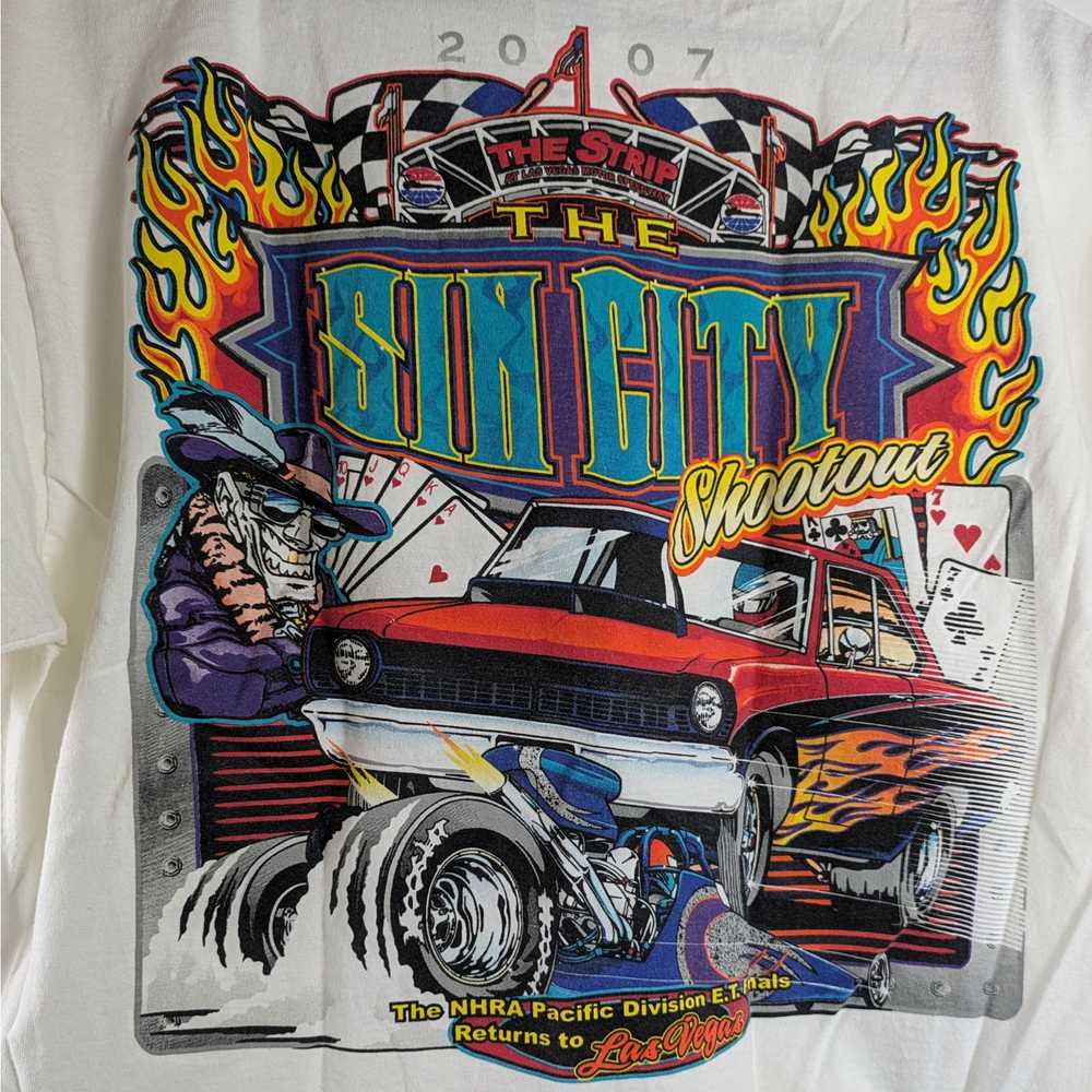 2007 Y2K Mens Drag Racing Large Shirt Las Vegas S… - image 5