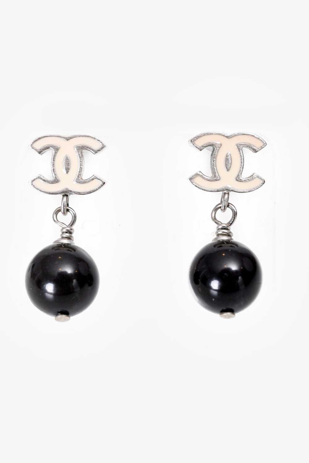 Pre-Loved Chanel™ 2011 Silver Tone Bead Earrings - image 2