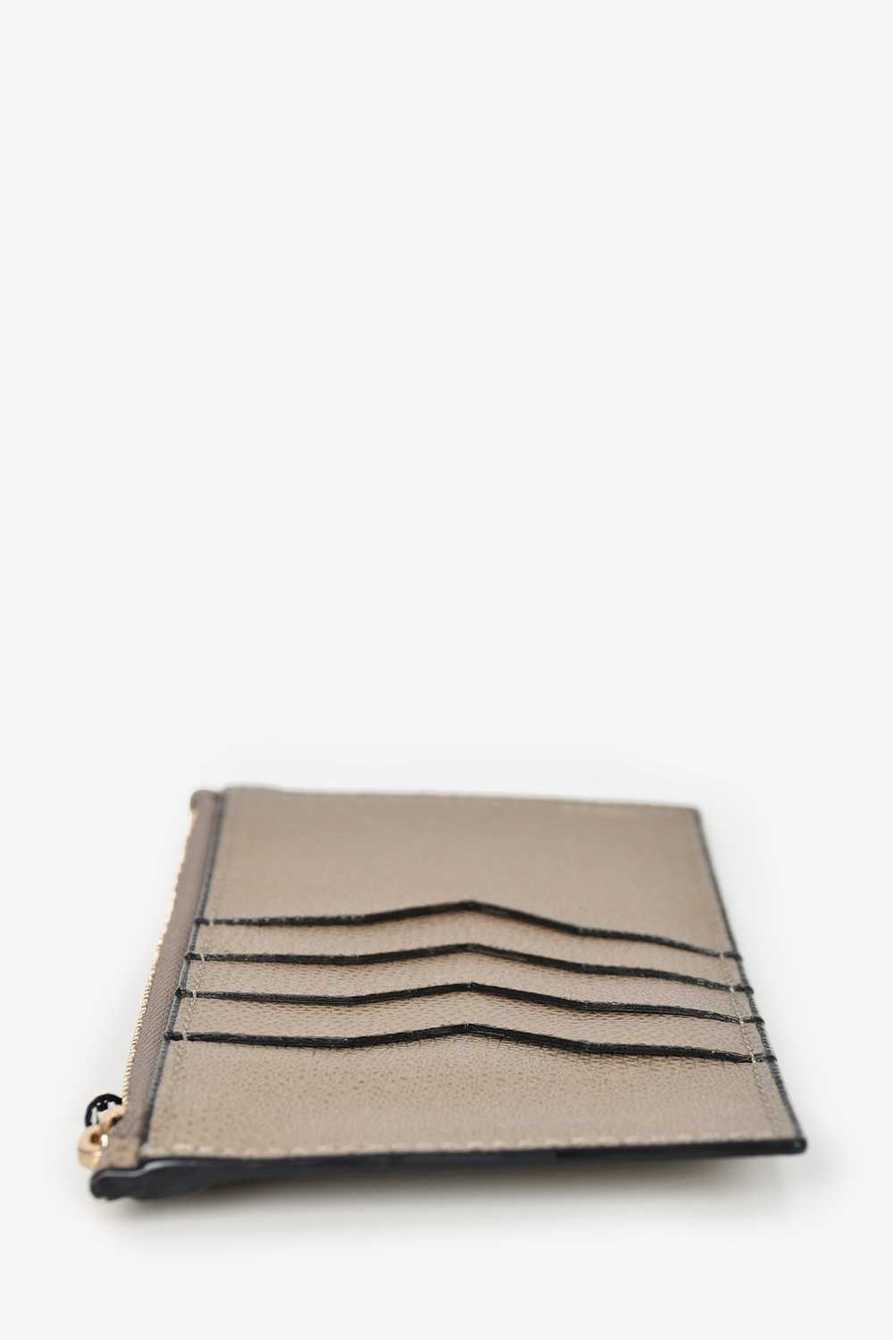 Valextra Taupe Leather Zipped Long Card Holder - image 4