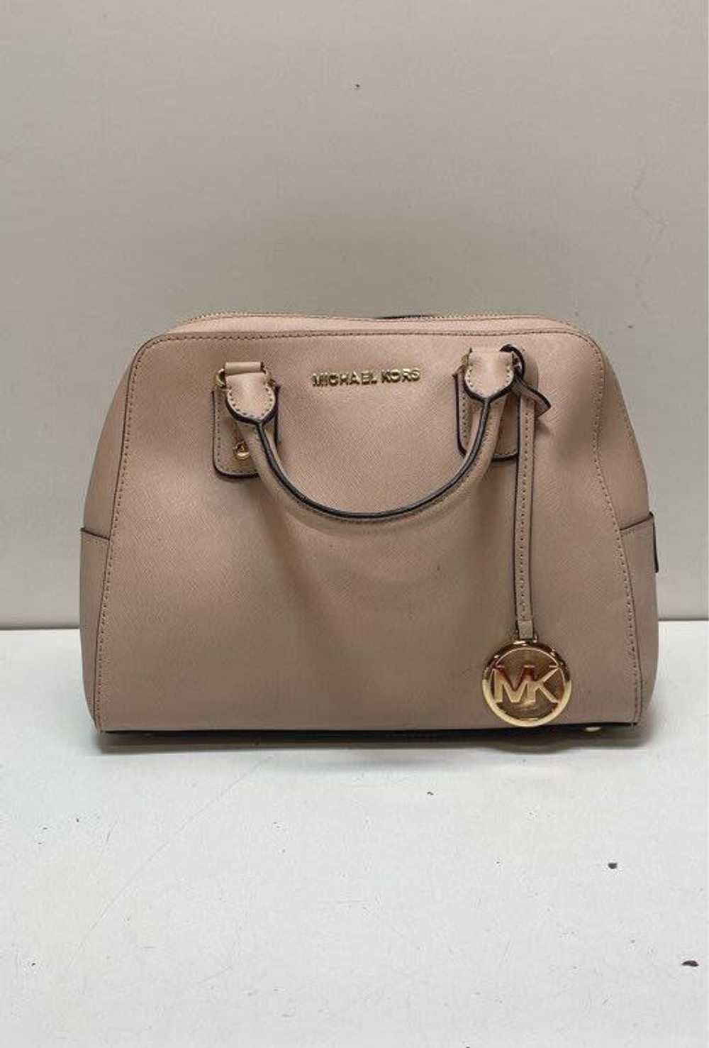 Michael Kors Saffiano Leather Sandrine Satchel Ba… - image 1