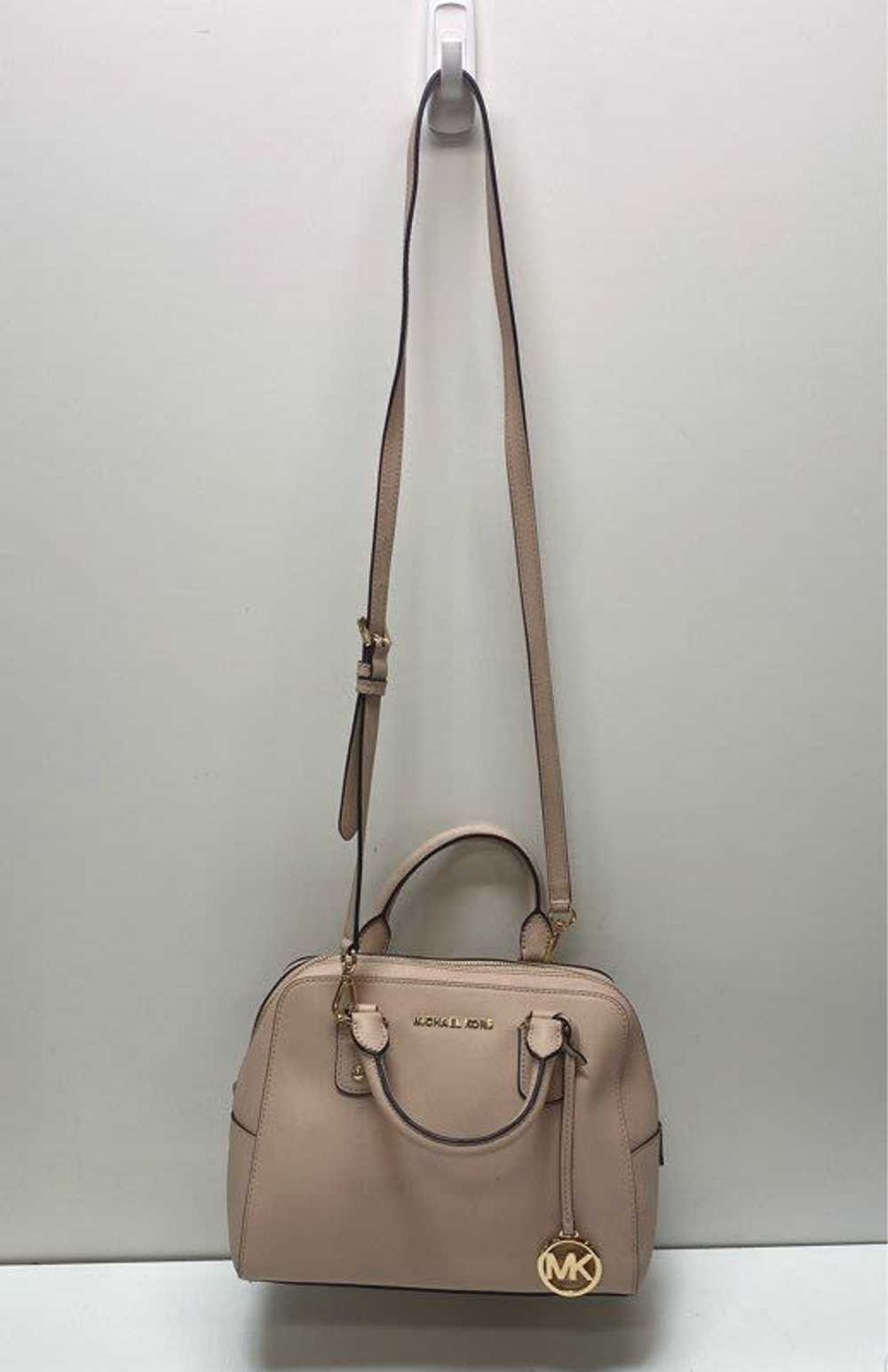 Michael Kors Saffiano Leather Sandrine Satchel Ba… - image 6