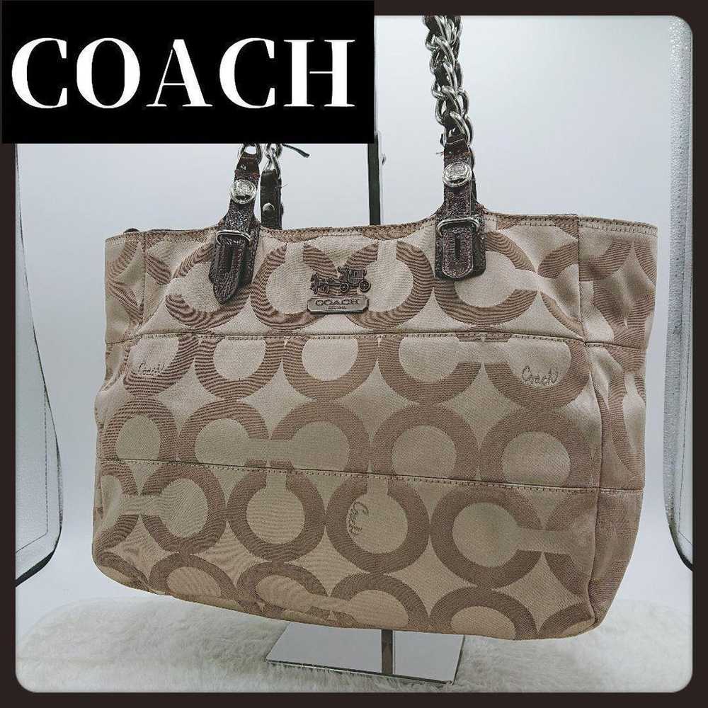 COACH Coach Tote Handbag Signature Ladies Brand - image 1