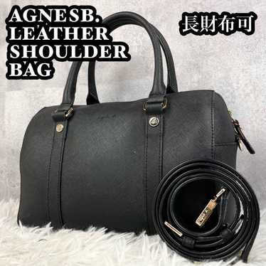 Brand new AGNES B. leather 2WAY shoulder bag in b… - image 1