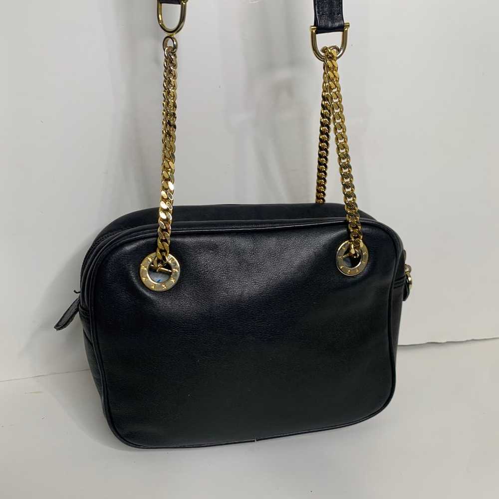 Vintage Paloma Picasso Black Leather Crossbody Bag - image 10