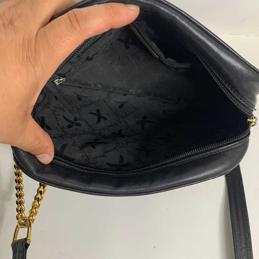 Vintage Paloma Picasso Black Leather Crossbody Bag - image 8