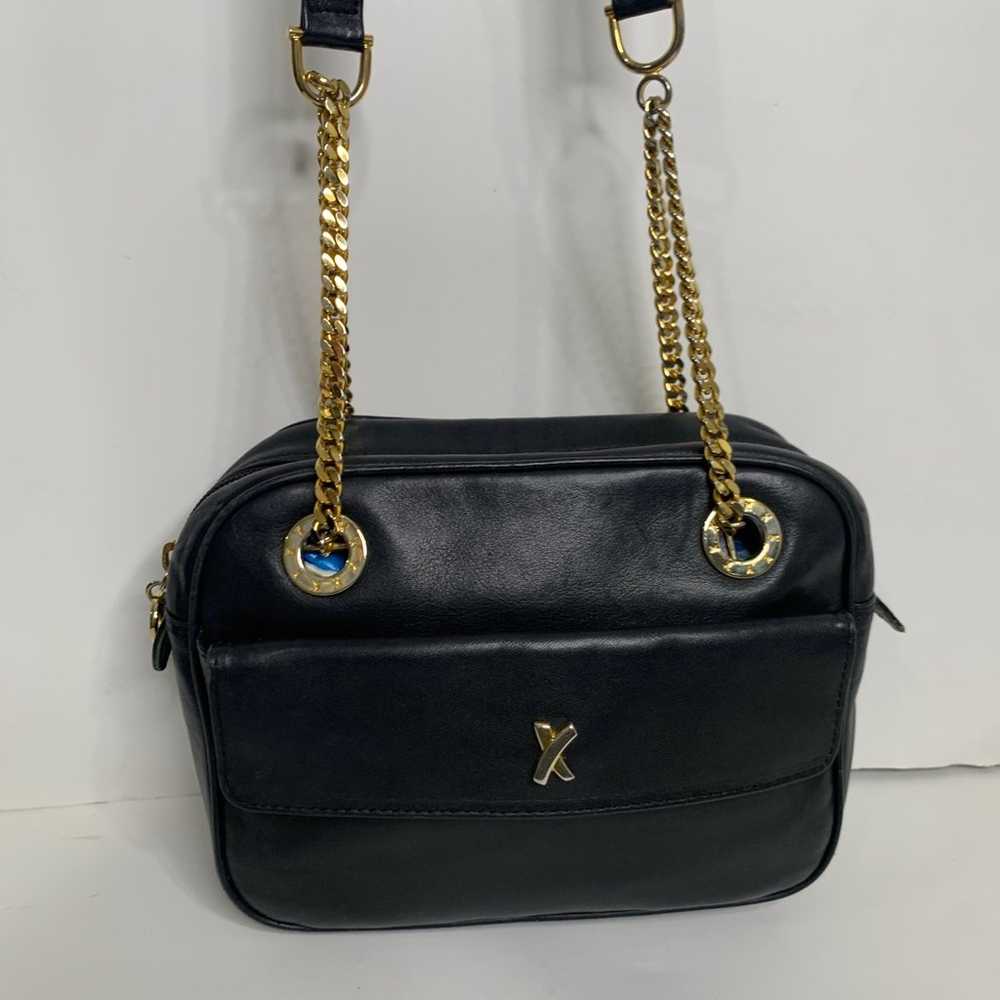 Vintage Paloma Picasso Black Leather Crossbody Bag - image 9