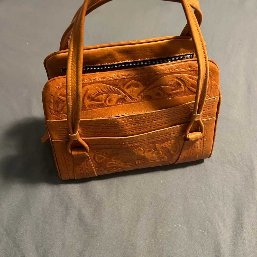 Vintage 1970’s Stamped Leather Purse - image 3