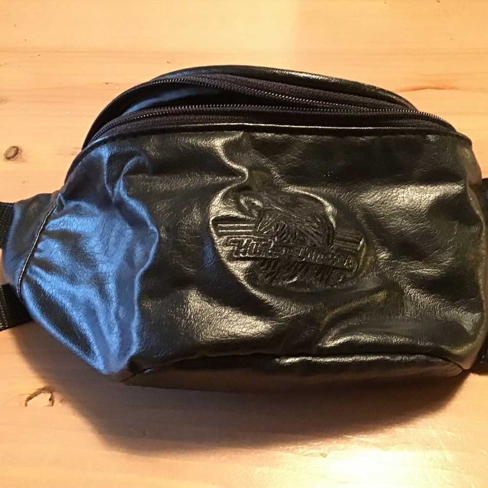 HARLEY DAVIDSON VINTAGE LEATHER FANNY PACK ORIG O… - image 1