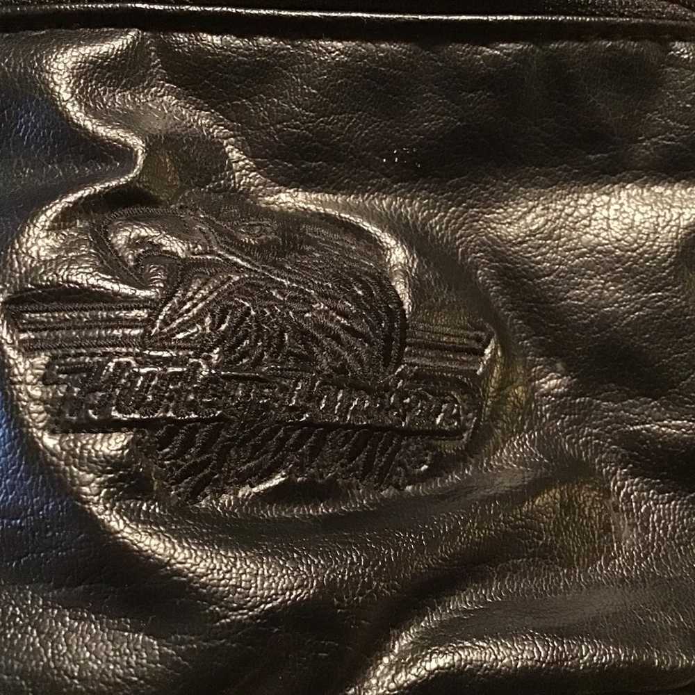 HARLEY DAVIDSON VINTAGE LEATHER FANNY PACK ORIG O… - image 2