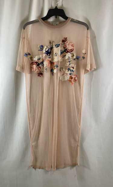 AllSaints Womens Pink Floral Short Sleeve Crew Nec