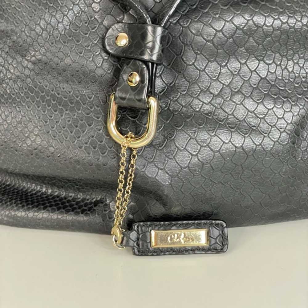 Cole Haan Shoulder Bag Black Gold Leather Embosse… - image 3