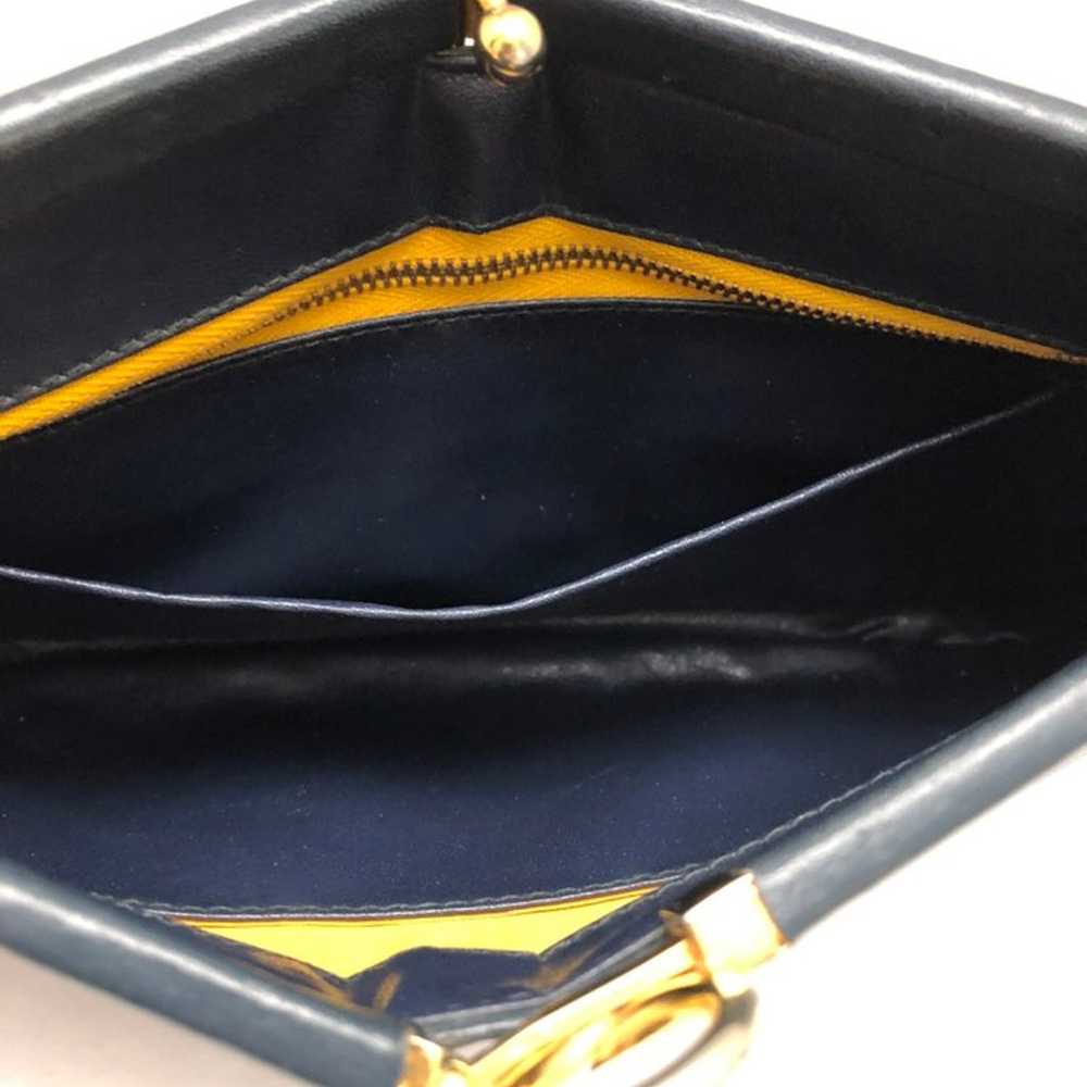 Vintage Navy Blue SUSAN GAIL Leather handbag with… - image 11