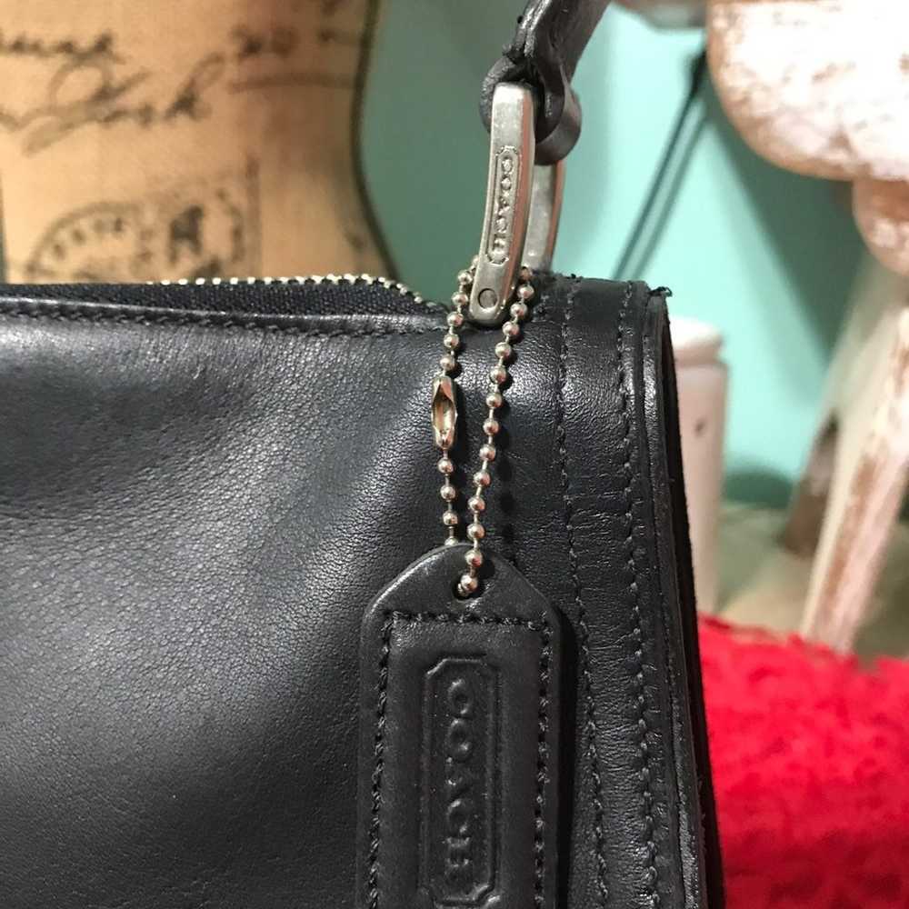 Coach Glove Black Leather Shoulder Purse - image 2