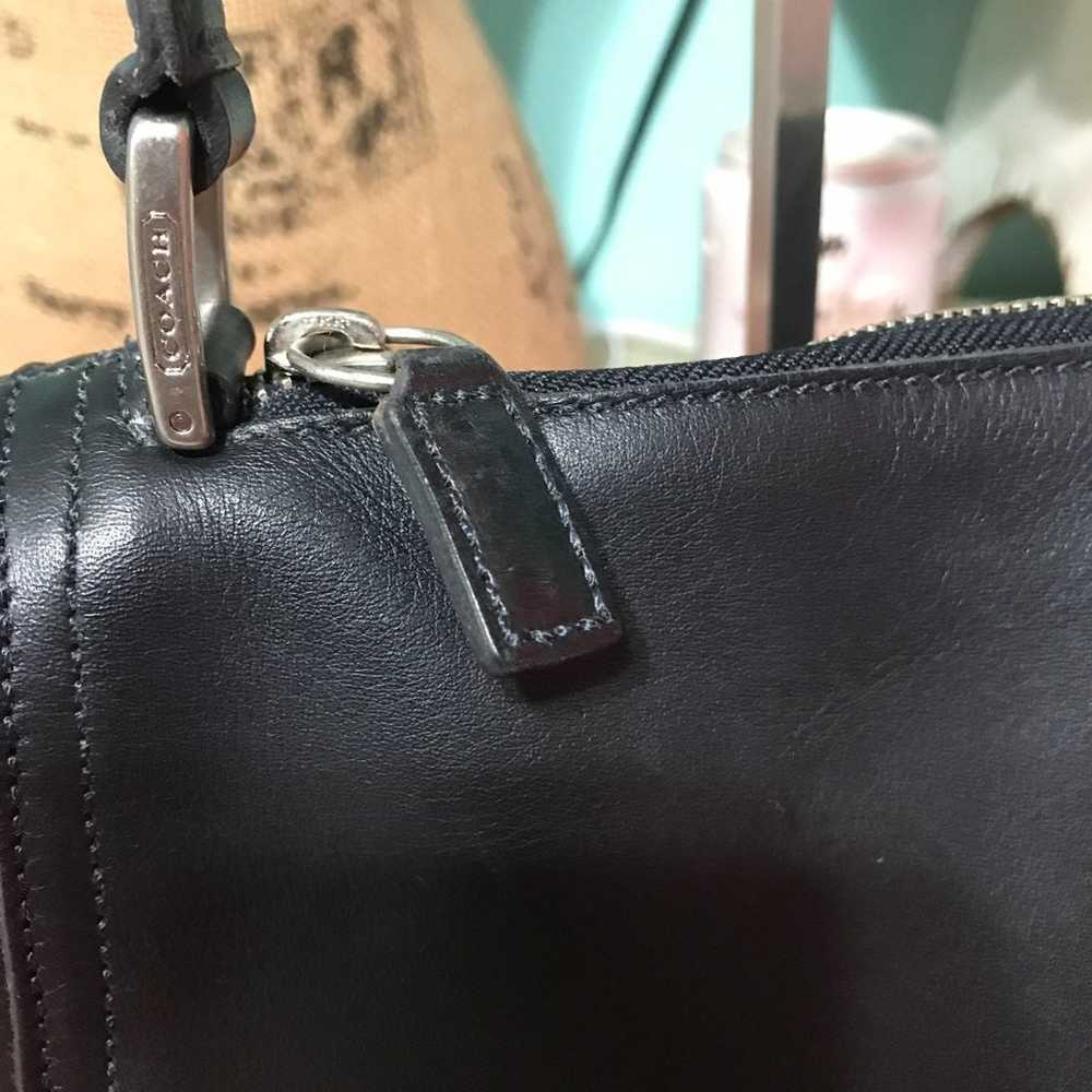 Coach Glove Black Leather Shoulder Purse - image 3