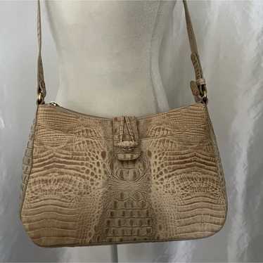 Vintage Brahmin Croc Embossed Shoulder Bag - image 1