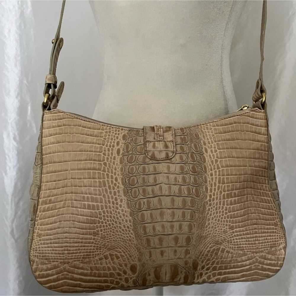 Vintage Brahmin Croc Embossed Shoulder Bag - image 2