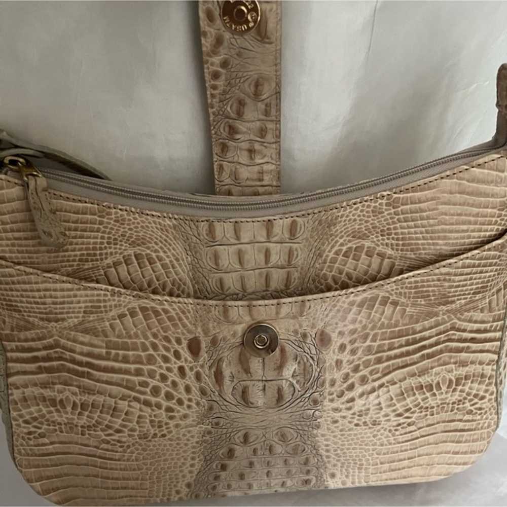 Vintage Brahmin Croc Embossed Shoulder Bag - image 4