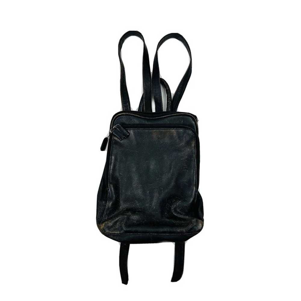 VTG Y2K Genuine Leather Distressed Back Pack Purs… - image 1