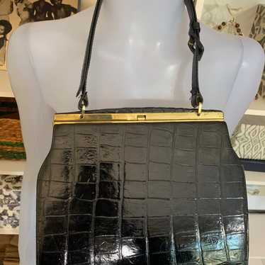 Vintage Lesco Black Leather Handbag