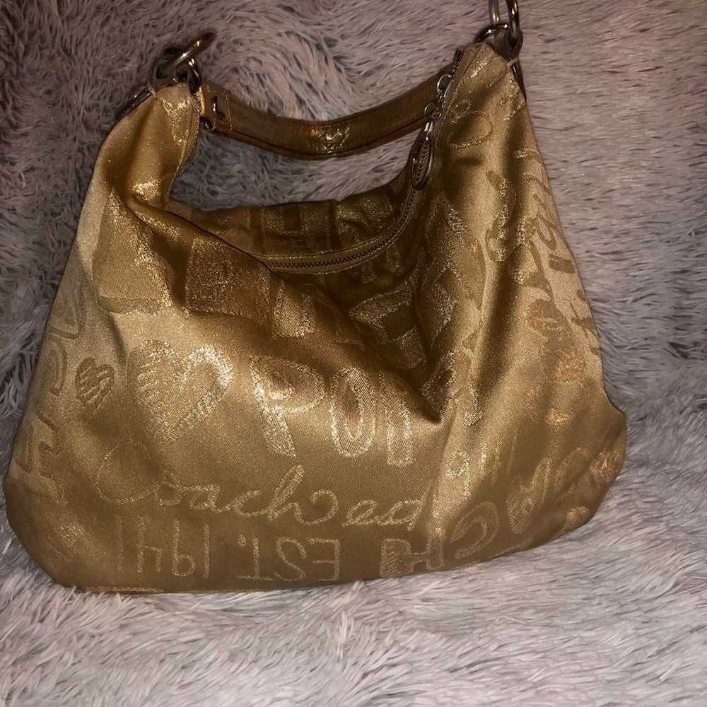 Coach Poppy hobo handbag Vintage HTF - image 3