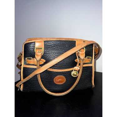 Vintage Dooney & Bourke Satchel R212 Brown Black … - image 1