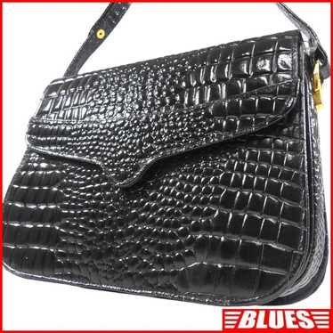 Croco Shoulder Bag Crossbody Men Women Leather Bl… - image 1