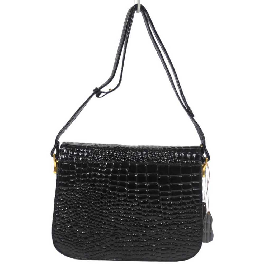 Croco Shoulder Bag Crossbody Men Women Leather Bl… - image 3